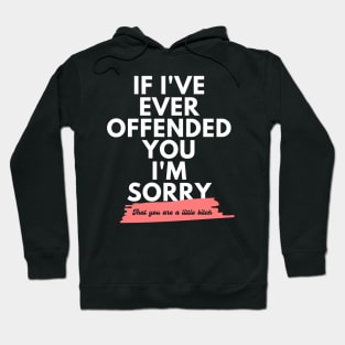 If I've Ever Offended You I'm Sorry That You're a Little Bitch Hoodie